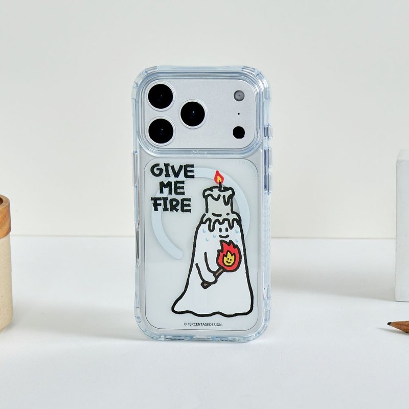 Percentage燃燒蠟燭抗黃防摔MagSafe iPhone手機殼 - 手機殼/手機套 - 塑膠 多色