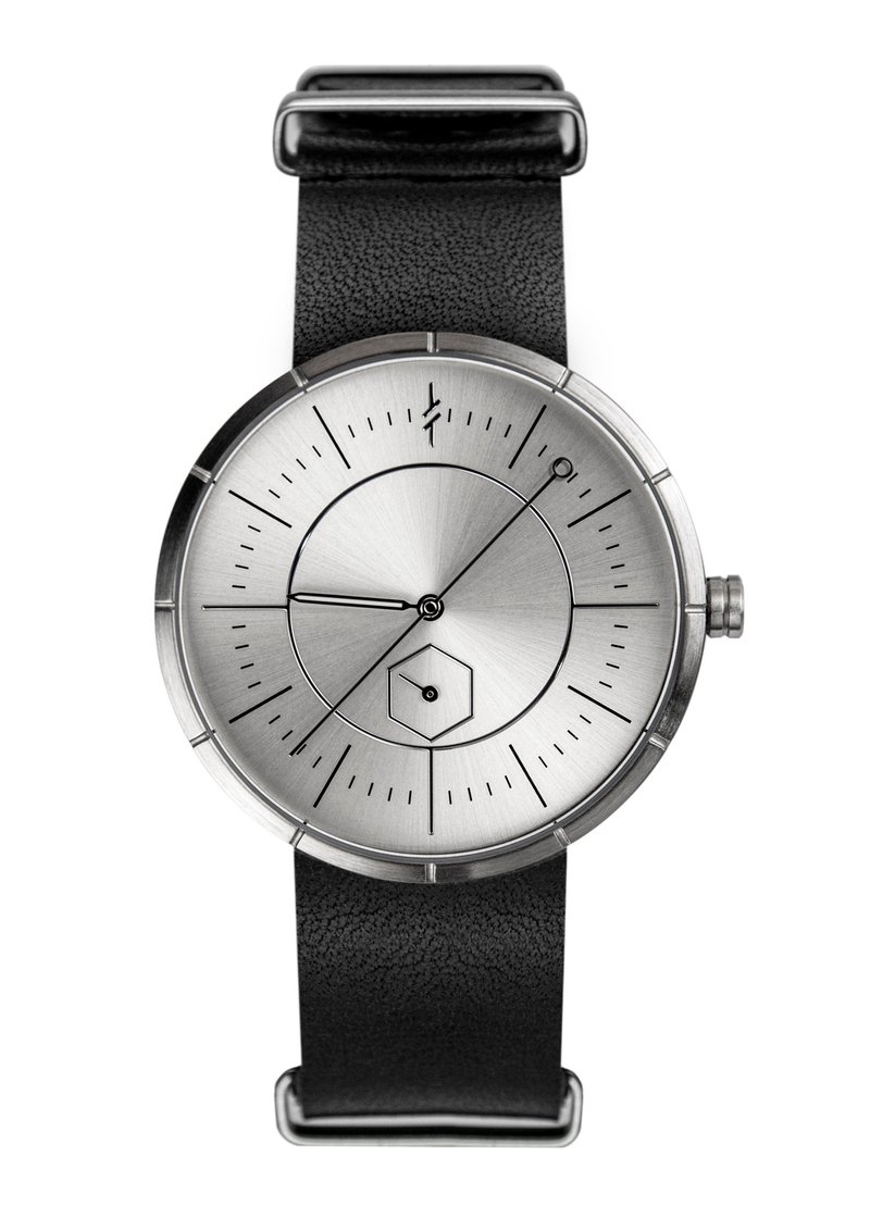 Compass Collection - Light Nero - Men's & Unisex Watches - Stainless Steel Silver