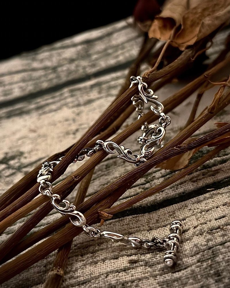 [New Product] Vine Bracelet/Sterling Silver/Handmade by Craftsmen - Bracelets - Sterling Silver Silver