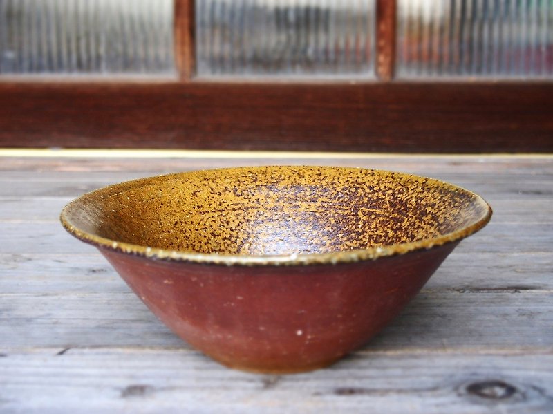 Bizen Bowl d1-027 - Small Plates & Saucers - Pottery Brown
