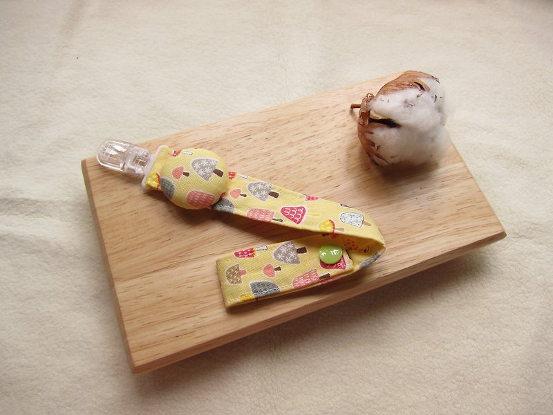 愛麗絲的彩色香菇朵朵-奶嘴鏈 玩具鏈(粉綠色)(粉黃色) - 彌月禮盒 - 其他材質 黃色