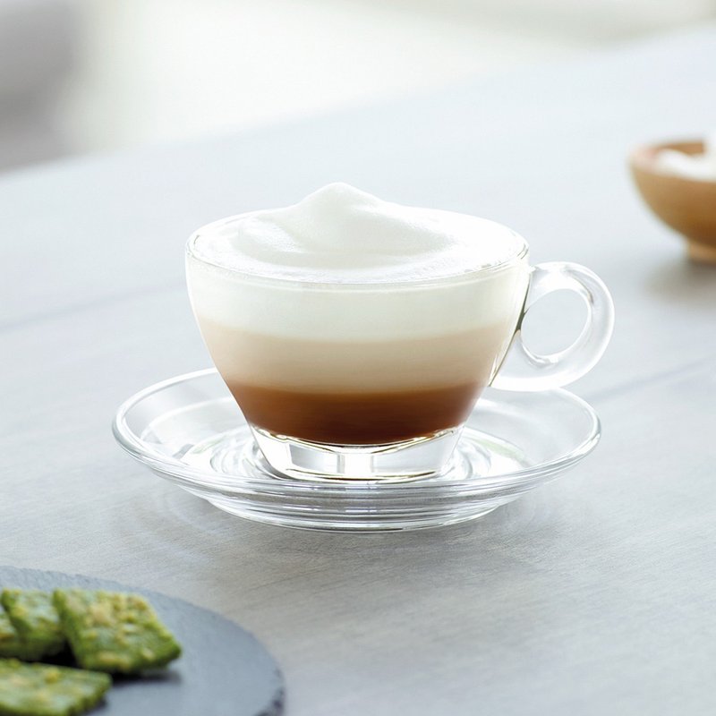 Caffe Series Latte Cup 260ml - แก้วมัค/แก้วกาแฟ - แก้ว ขาว