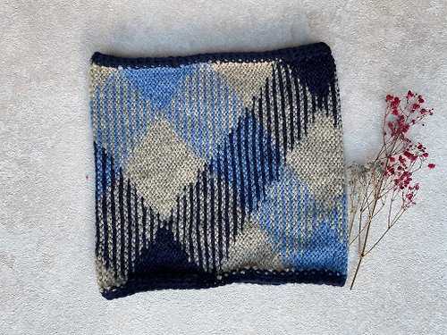 Little-knitting 手作-菱格紋脖圍