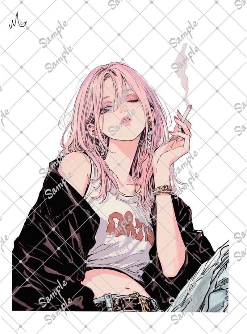 オリジナル人物ステッカー - 貼紙 - 紙 