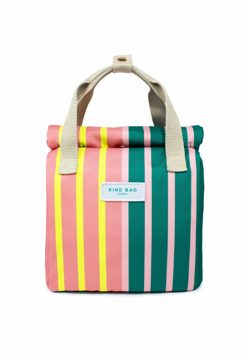 British Kind Bag-Environmentally Friendly Lunch Bag-Colorful Straight Strips - กระเป๋าถือ - วัสดุอื่นๆ หลากหลายสี