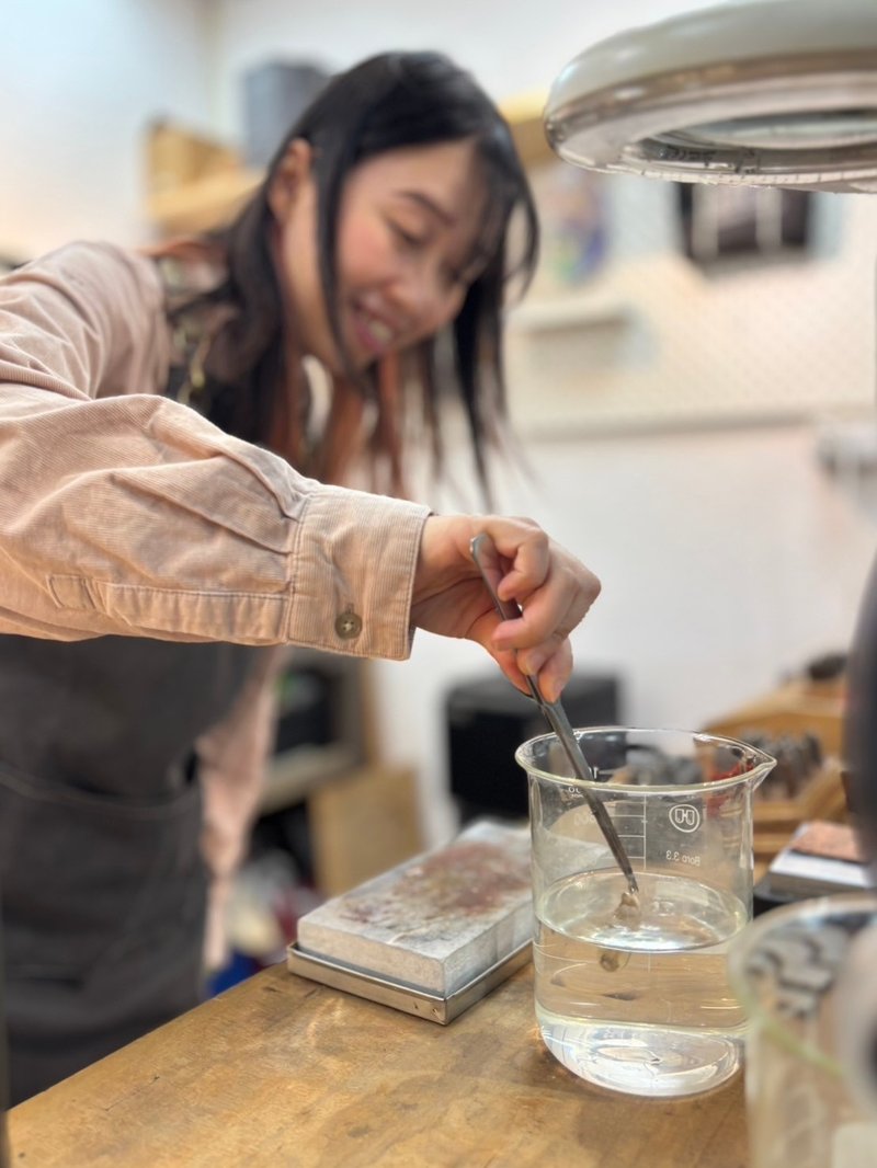 文化幣/ 純銀鍛敲羽毛項鍊/ 大稻埕 / 現場完成 - 金工/飾品 - 純銀 