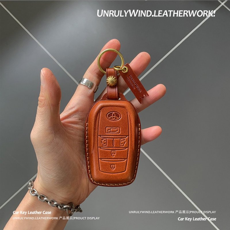 トヨタ キーケース シエナ/アルファード/ヴェルファイア/グランエース対応 イタリアンレザー ハンドメイド - キーホルダー・キーケース - 革 