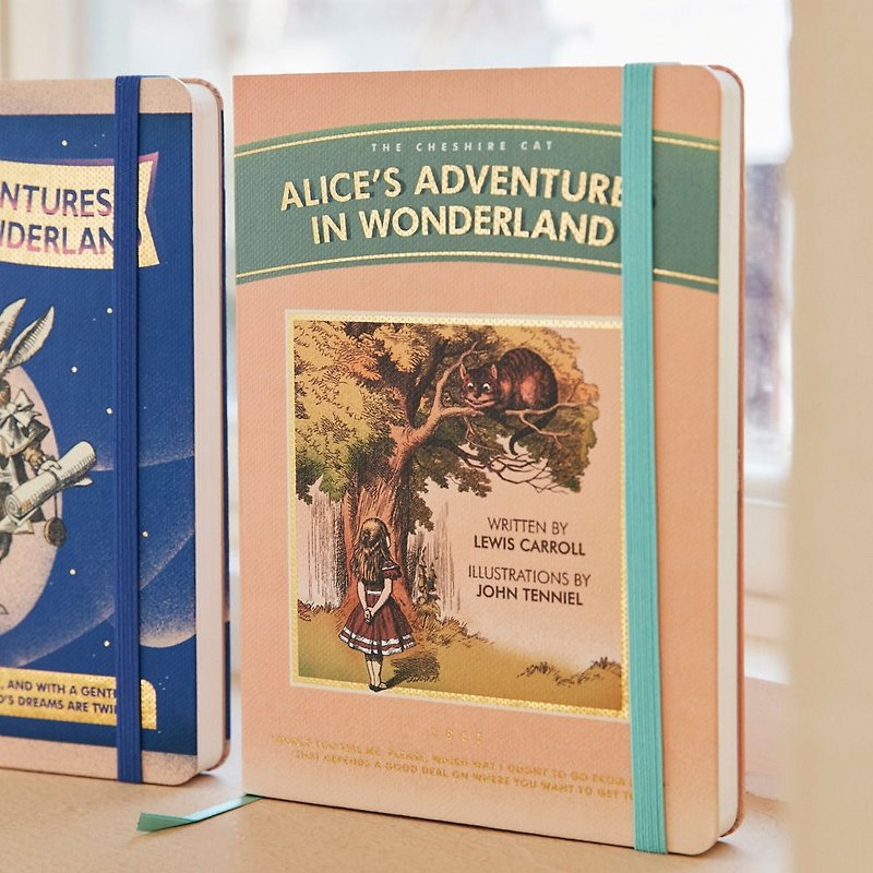 7321マジックシリーズ-アリスストラップ水平ハードカバーノートブック-チェシャ猫、73D74270 - ノート・手帳 - 紙 オレンジ