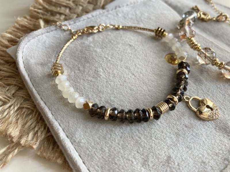 Natural crystal bracelets can be customized to improve health/calm emotions Stone x tea crystal bracelet chain - Bracelets - Crystal 