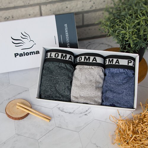 Paloma 【Paloma】精紗針織平口褲-3入禮盒