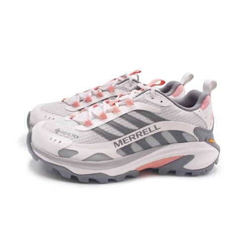 米蘭皮鞋Milano MERRELL MOAB SPEED 2 GORE-TEX抗撕裂防水登山止滑健行鞋 女灰粉