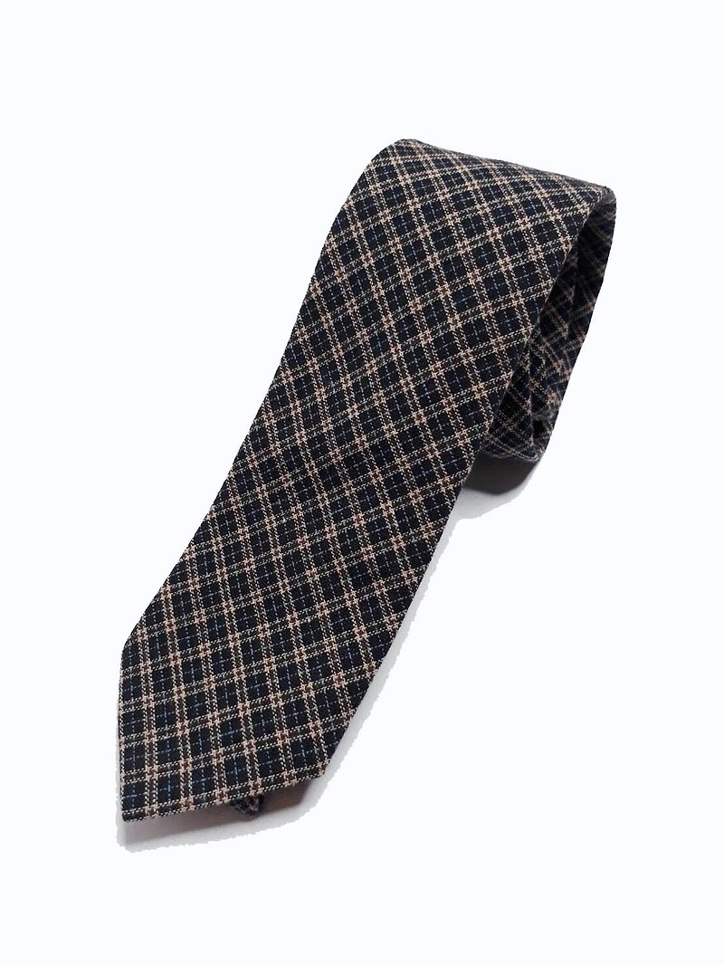 Classic small grid warm men's series tie Neckties - เนคไท/ที่หนีบเนคไท - ผ้าฝ้าย/ผ้าลินิน หลากหลายสี