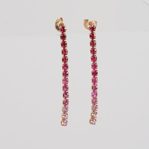 IRIZA Jewellery 18K金紅寶石瀑布耳環 Ruby Waterfall Earrings