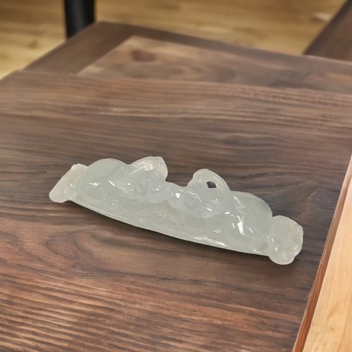 瓔珞翡翠 冰種翡翠巧雕水牛如意 | 天然緬甸玉翡翠A貨 | 送禮