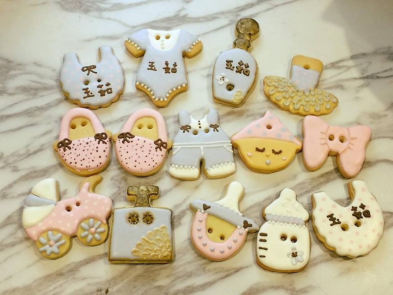 [Cake frosting series] close close saliva saliva sugar cookie sugar cookie ❥ ❥ elegant ballet female models baby handmade gift box set of 12 hand-painted - คุกกี้ - อาหารสด 