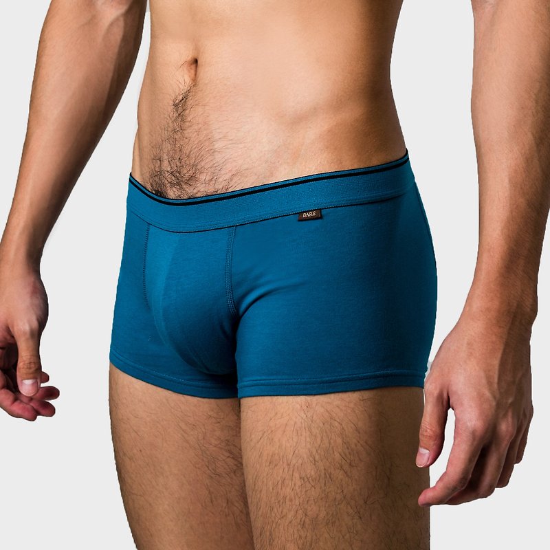 CLASSIC DARE BOXER BRIEF - TURQUOISE BLUE - Men's Underwear - Cotton & Hemp Blue