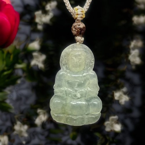 瓔珞翡翠 冰種翡翠觀音菩薩項鍊 | 天然緬甸玉翡翠A貨 | 送禮