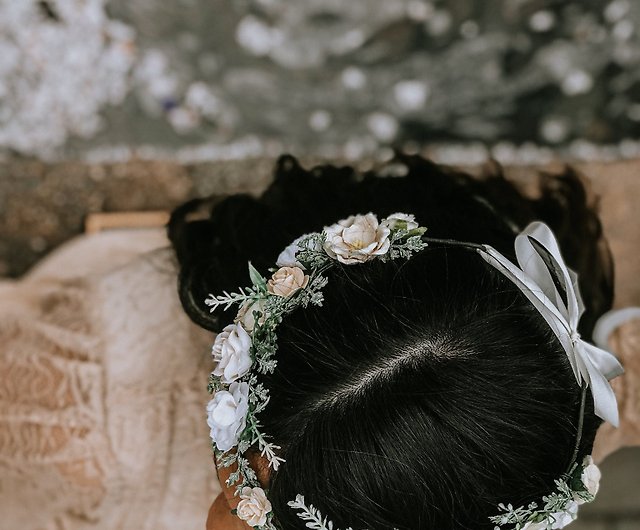 Silver Floral Bridal Headband, Silver Floral Bridal Crown, Bridal Silver  Headband, Silver Bridal Flower Crown, Bridal Crown, Bridal Hair 