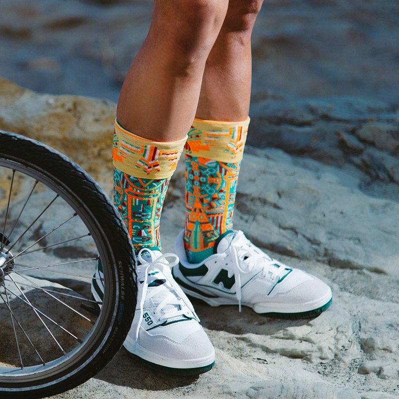 FLIPPOS Trend Functional Compression Socks Flip Socks【Navajo Code】 - Socks - Other Materials 