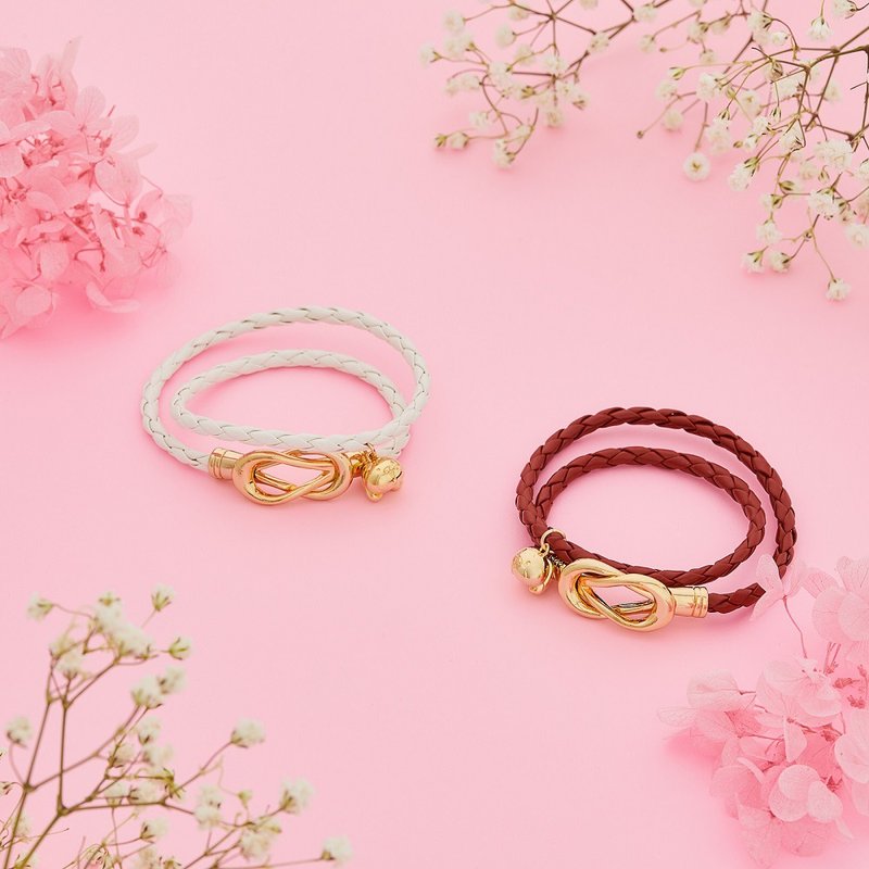 Good Thinking Rabbit Classic Leather Bracelet (Including Infinity Patent Magnetic Buckle Leather Bracelet and Good Thinking Rabbit Pendant) - สร้อยข้อมือ - อลูมิเนียมอัลลอยด์ 