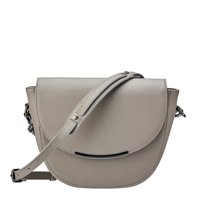 The Oracle side backpack _Light grey / grey - Messenger Bags & Sling Bags - Genuine Leather Gray