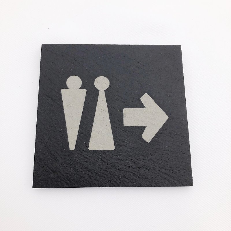 Toilet Arrow Signs Toilet Signs Toilet Signs Public Signs Toilet Shop Signs - Wall Décor - Stone Black