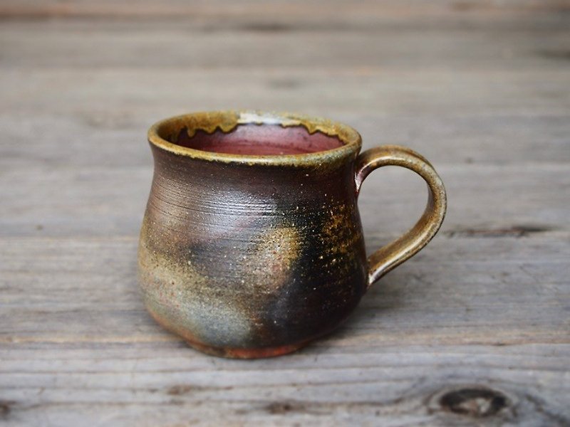 Bizen coffee cup (middle) _ c 2 - 103 - Mugs - Pottery Brown