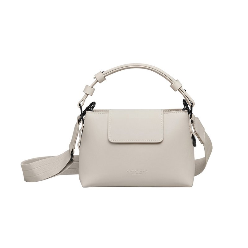 Gaston Luga Splashini side/cross-body bag-cream white [ready in stock] - กระเป๋าแมสเซนเจอร์ - วัสดุอื่นๆ ขาว