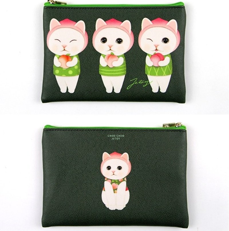 Jetoy, Sweet Cat II Lightweight Universal Bag_Peach hood J1707510 - กระเป๋าเครื่องสำอาง - วัสดุอื่นๆ สีเขียว