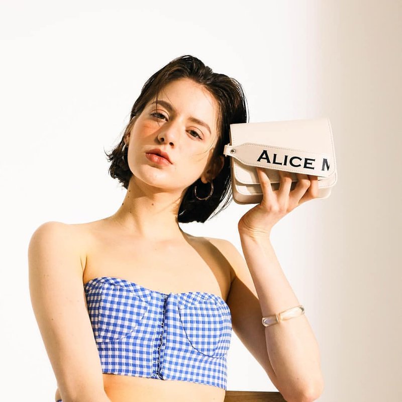 Alice Martha DOVEY斜肩包 - 象牙 - 側背包/斜背包 - 人造皮革 白色