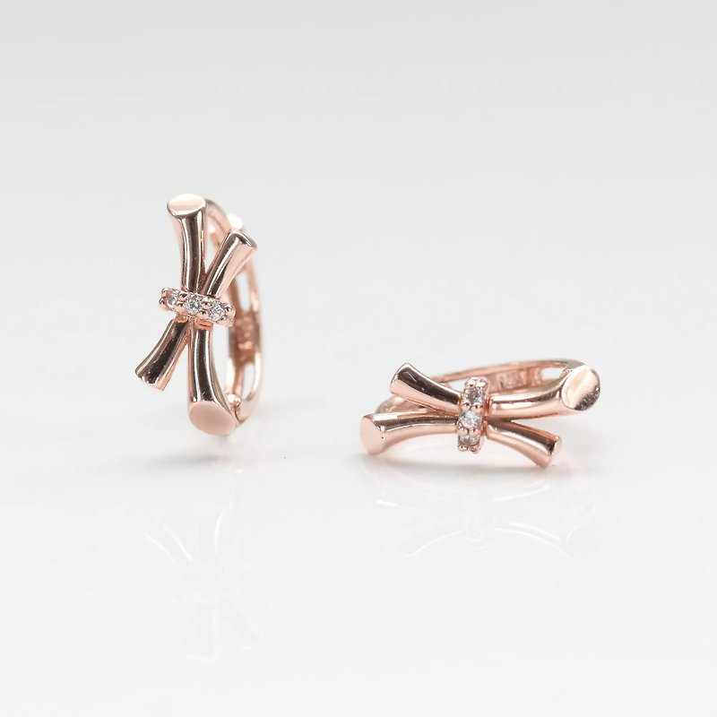 14K Cross Diamond Gold Earrings - Earrings & Clip-ons - Precious Metals Gold