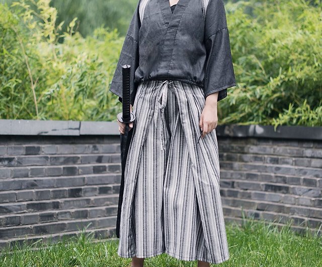 New Colored Hakama Chino Pants For Samurai Style Below The Belt – grape  Japan
