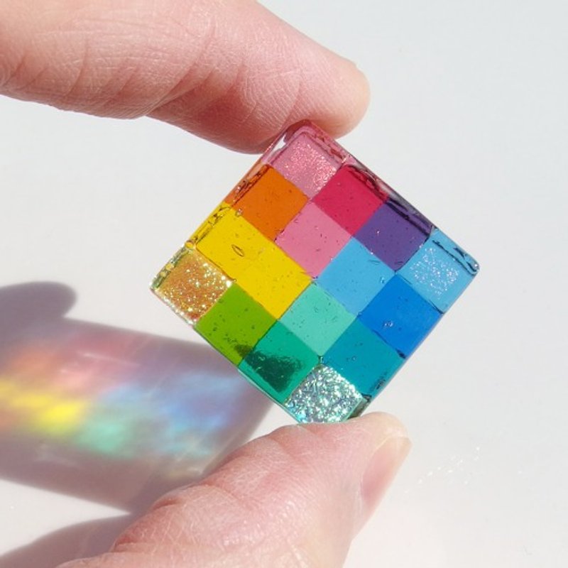 【Rainbow】【Special】幸せガラス(しあわせ【虹】)お守り【受注制作】 - 吊飾 - 玻璃 多色