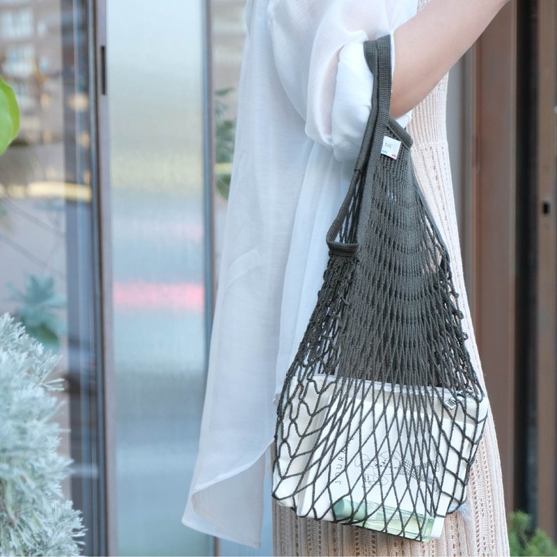 French Filt Classic Hand Woven Bag-Dark Green Kaki - กระเป๋าถือ - ผ้าฝ้าย/ผ้าลินิน สีเขียว