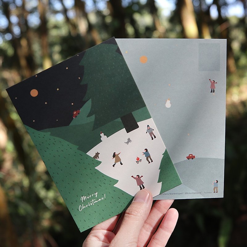 Postcard-Merry Christmas - การ์ด/โปสการ์ด - กระดาษ หลากหลายสี