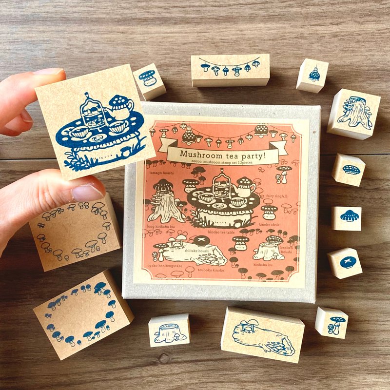 ティーパーティスタンプセット/ stamp set/ハンコ,插图邮票,文房具,文具,ステーショナリー,紙もの - 印章/印台 - 橡膠 多色