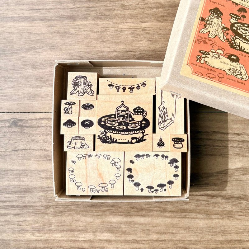 ティーパーティスタンプセット/ stamp set/ハンコ,插图邮票,文房具,文具,ステーショナリー,紙もの - 印章/印台 - 橡膠 多色