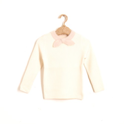 BIR自然棉麻品牌服飾 BIR童裝 | 領結內搭毛衣