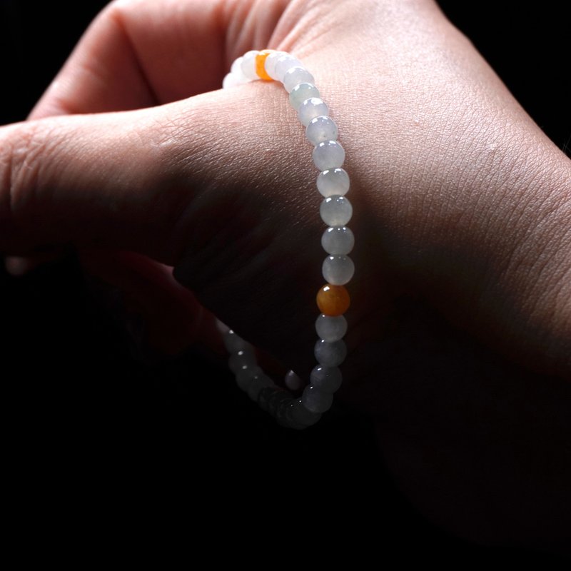 Ice colorful jade beads | Natural Burmese jade A grade jade | Gifts - สร้อยข้อมือ - หยก หลากหลายสี
