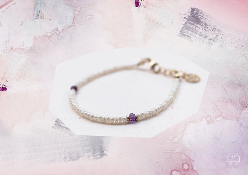 February Birthstone-Amethyst Amethyst Pearl Series Bracelet - Bracelets - Gemstone Purple