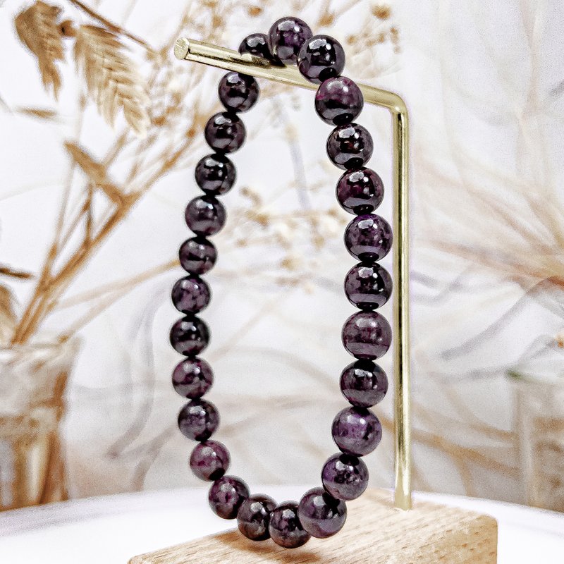 InfiniteLoop【Sugilite】 Natural 7mm Sugilite Bead Bracelet - สร้อยข้อมือ - คริสตัล สีม่วง