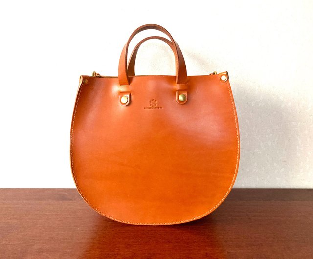 Tochigi leather edge tote bag SUI horseshoes L amber - Shop kaleidoscope  Handbags & Totes - Pinkoi