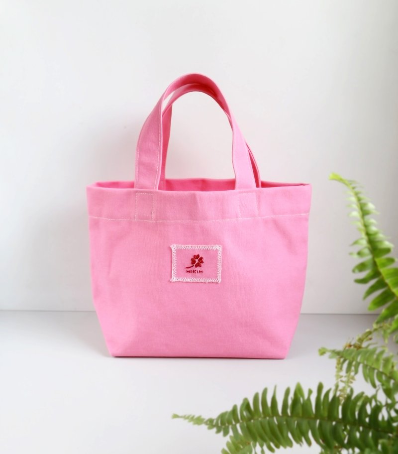 [Clover] Tote bag (multi-color optional) / eco-friendly lunch bag embroidered four-leaf clover - กระเป๋าถือ - ผ้าฝ้าย/ผ้าลินิน หลากหลายสี