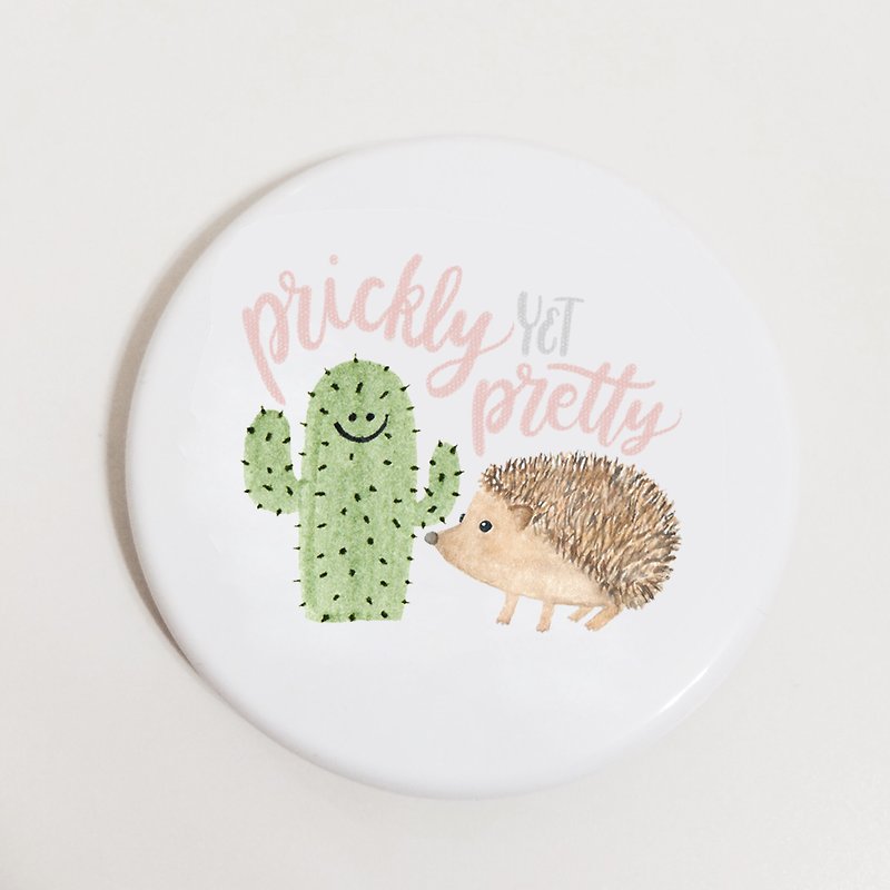 Pretty Prickly - pocket mirror - Makeup Brushes - Glass White