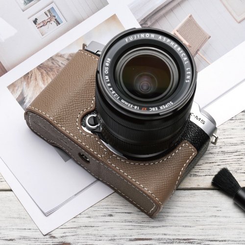 Martin Duke 手掌紋皮革相機底座 for FUJIFILM X-M5/XM5