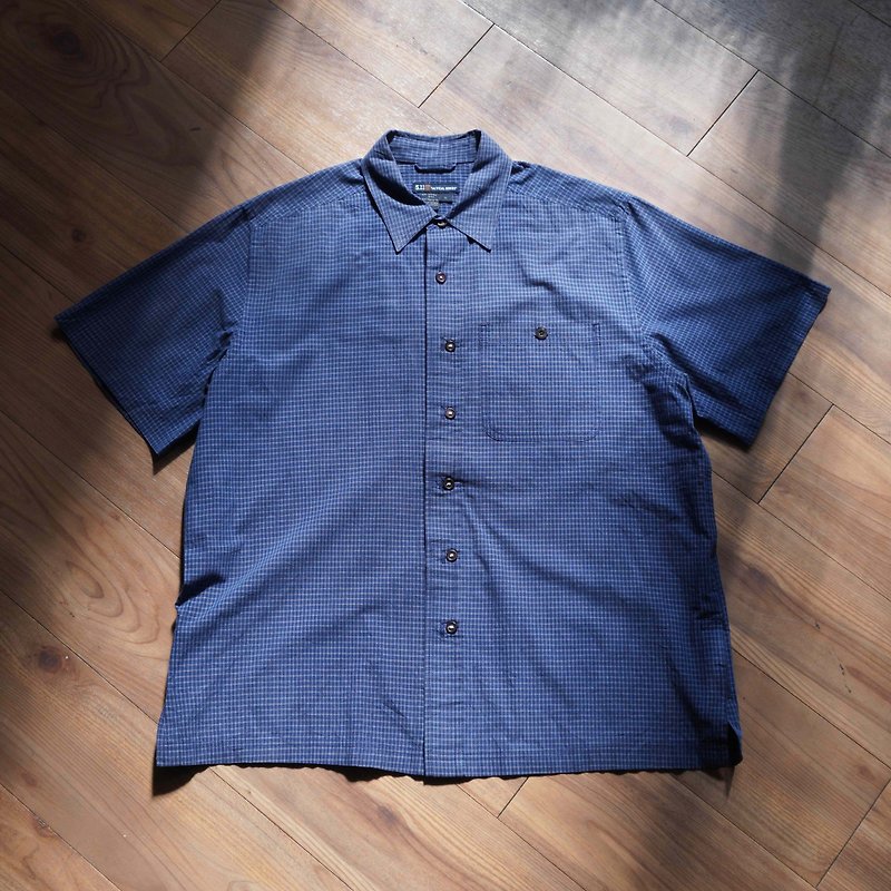 ABOUT vintage/selected items. 5.11 TACTICAL SERIES dark blue plaid shirt - Men's Shirts - Cotton & Hemp Blue