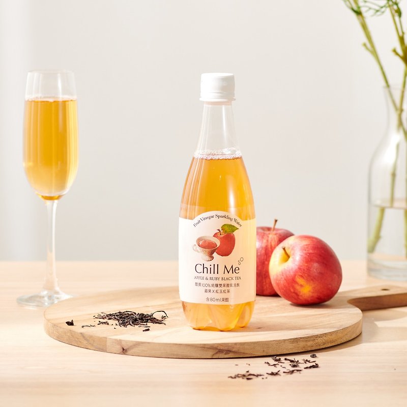 Home delivery section [Apple Ruby] Purely Brewed Double Fruit Vinegar Sparkling Drink 24 pieces (476ml) *Expiration date 10/18 - น้ำส้มสายชู - วัสดุอื่นๆ สีแดง