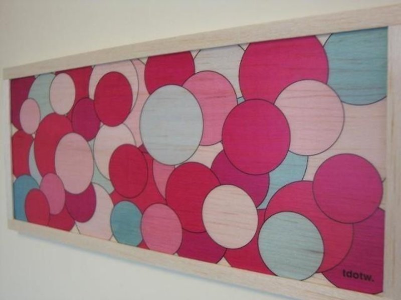 graphic design 7 - 壁貼/牆壁裝飾 - 木頭 粉紅色