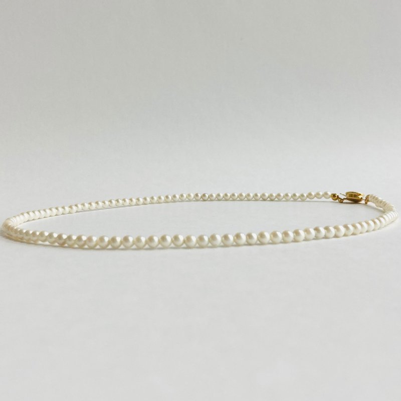 貝ベビーパールネックレス/約4mm約43cm/クリームツートン/G/made in japan - ネックレス - シェル ホワイト