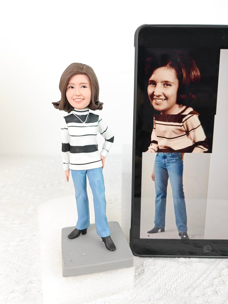 客製化人物公仔 人偶 3D人像畫 似顏繪 肖像 定製 生日 紀念 107 - 公仔/玩偶 - 黏土 多色